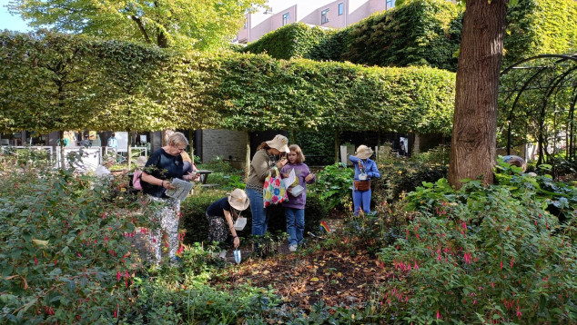 Zoeken in de tuin van de KNAW