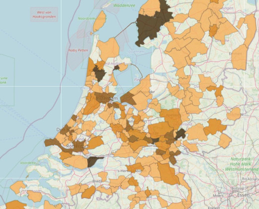 Kaart met resultaten van de bodemdierendagen 2023